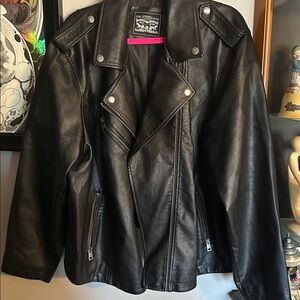 Levi's Black Faux Leather Moto Jacket